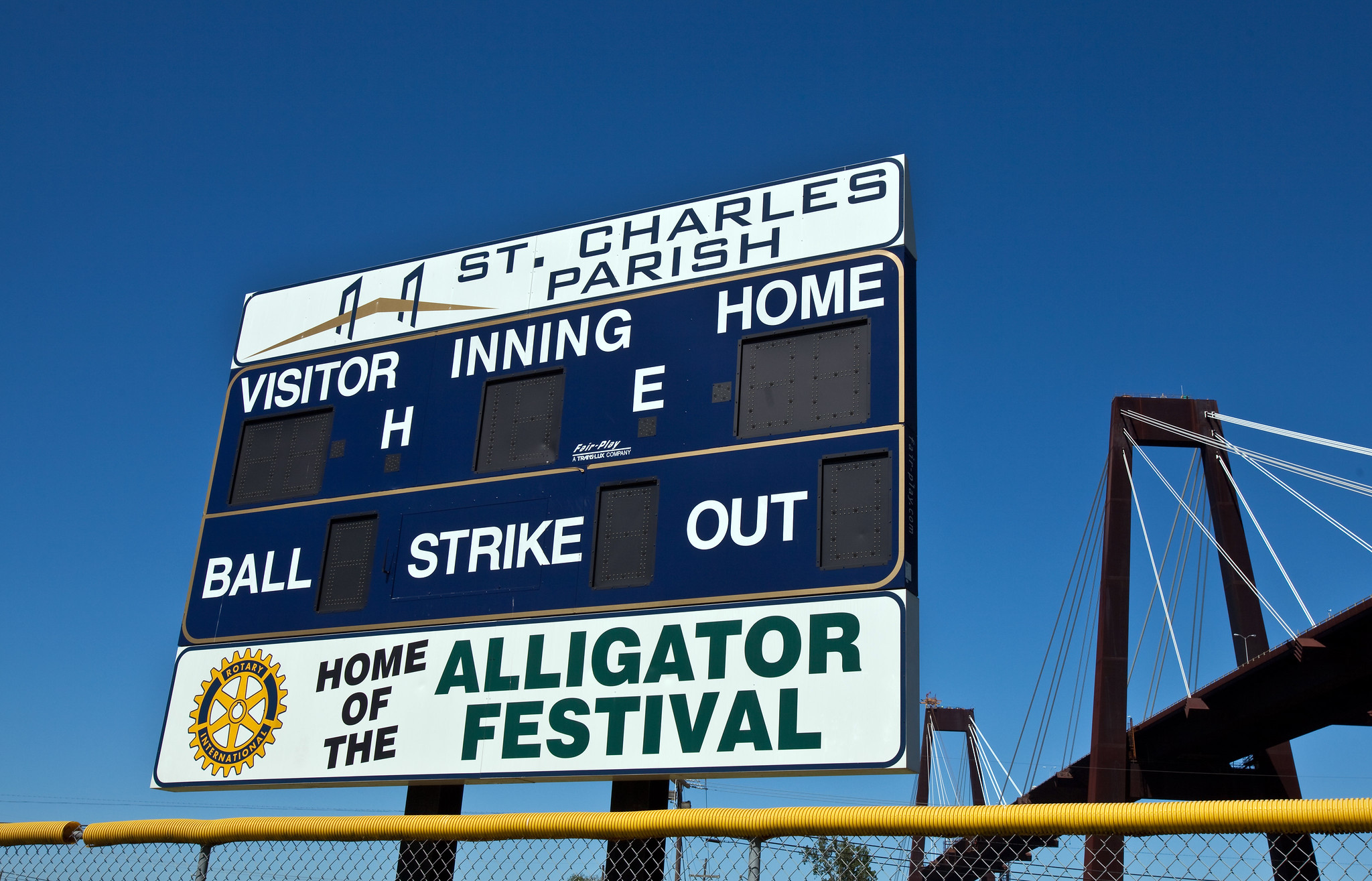 The St. Charles Parish baseball fields in New Orleans, LA