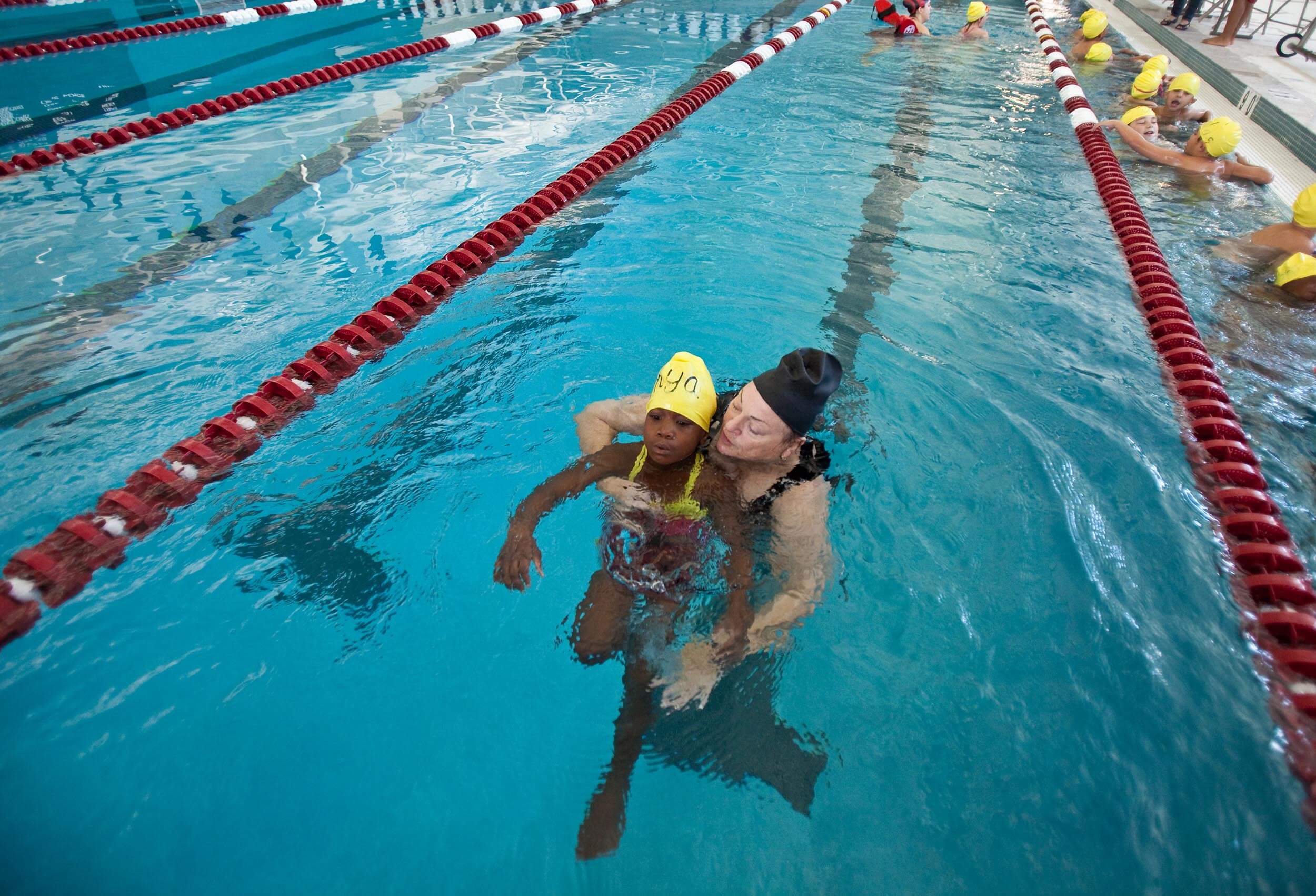 Swimming lessons with kids