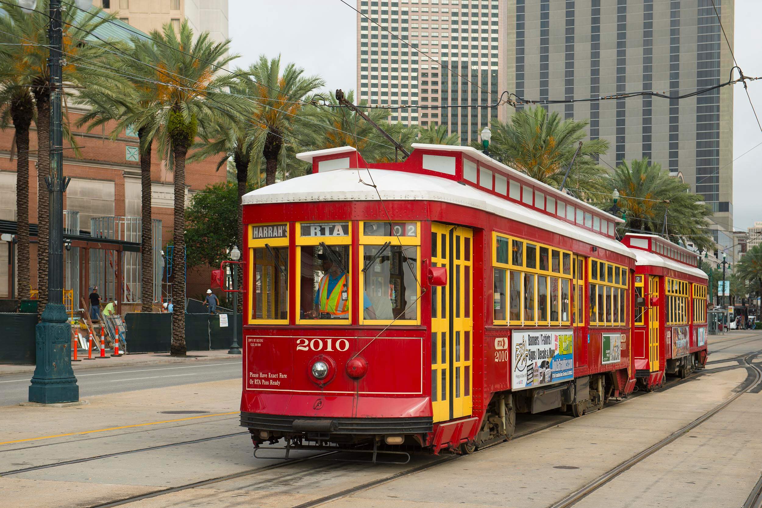 A trolley in greater New Orleans, LA
